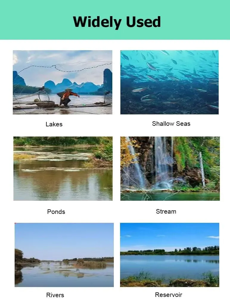 1-2 M Depth 10-100M Length Fishing Sticky Net Floating Net for Small Fish, Gill Net for River Shoal Lakes Rivers(Single Layer H1m L18m 0.5F)