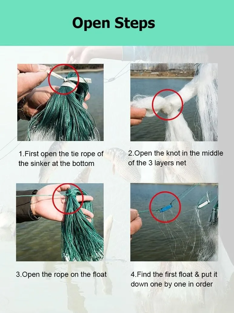 1-2 M Depth 10-100M Length Fishing Sticky Net Floating Net for Small Fish, Gill Net for River Shoal Lakes Rivers(Single Layer H1m L18m 0.5F)