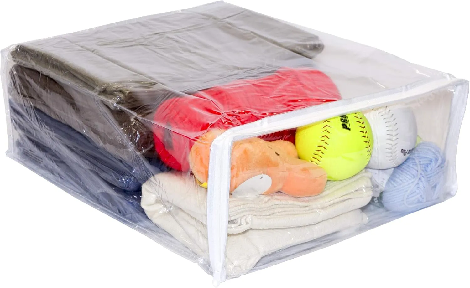 10-Pack Clear Vinyl Zippered Storage Bags 15 x 18 x 6 Inch