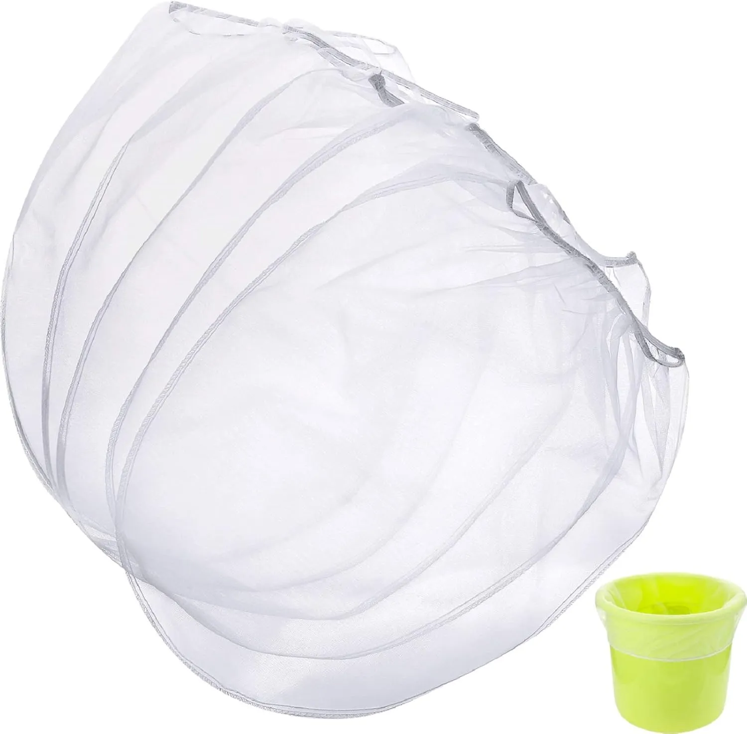10 Pcs 5 Gallon Elastic Top Paint Strainer Bags White Fine Mesh Bag Filters for Hydroponics Painting Gardening
