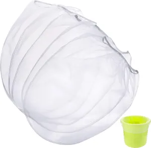 10 Pcs 5 Gallon Elastic Top Paint Strainer Bags White Fine Mesh Bag Filters for Hydroponics Painting Gardening