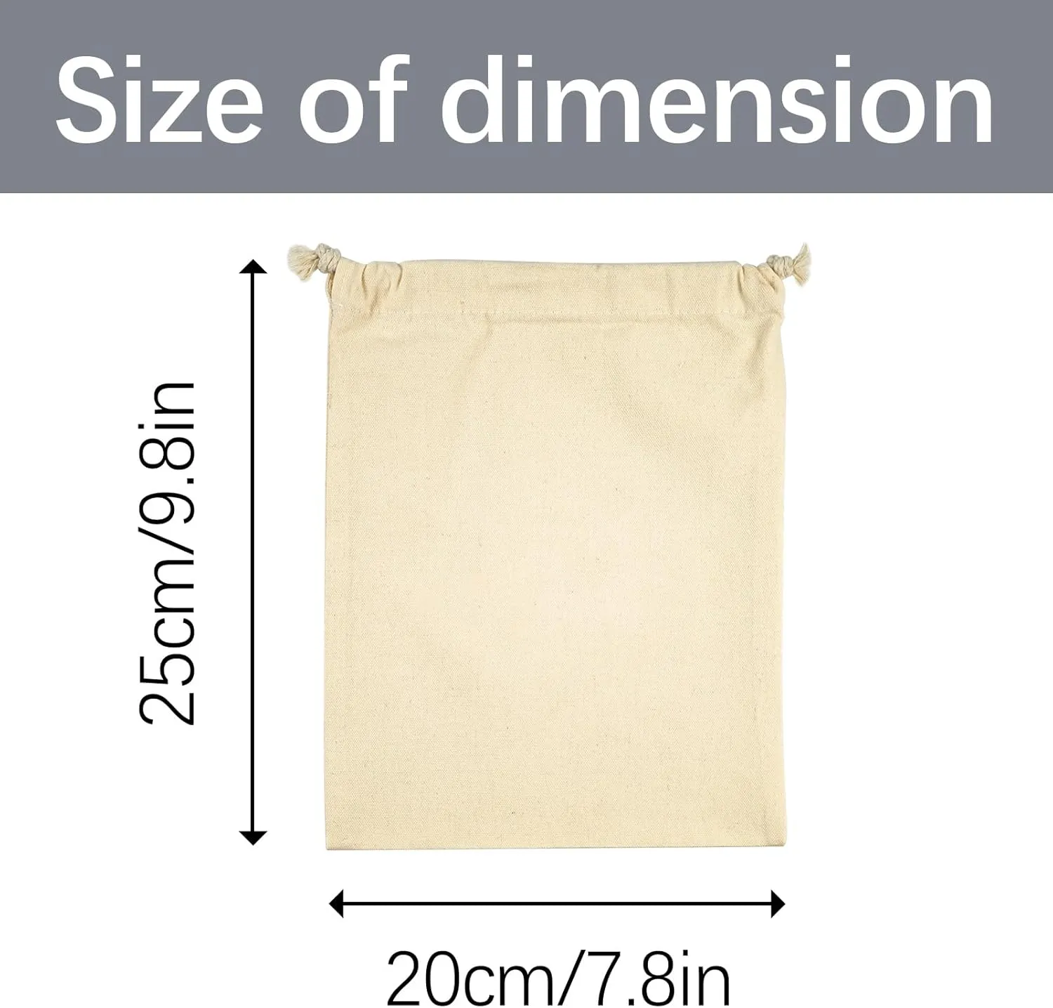 10PCS Sublimation blank drawstring bag Reusable canvas Heat Press DIY crafts Party Wedding Christmas storage Home