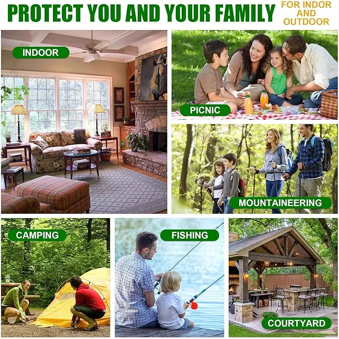 12Pack Mosquito Repellent for Indoor Outdoor, Natural Mosquito Repellent for Yard, Fly Mosquito Control for Room, Mosquito Deterrent for Backyard, Travel, Camping, Human Safe