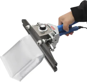 12" Hand Held Heat Sealer Machine, Double-sided Heating 500W High Efficiency Integrated Type Portable Bag Sealing Machine, for Plastic Bags Snack Bag Food Storage (Blue)