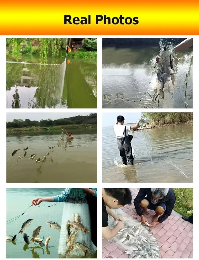 1.5/2 M Depth 50/100M Length 3/4/5/6/7/8 Fingers Mesh Size Fishing Sticky Net Sinking Nets, 3 Layers Fishing Gill Net Shoal