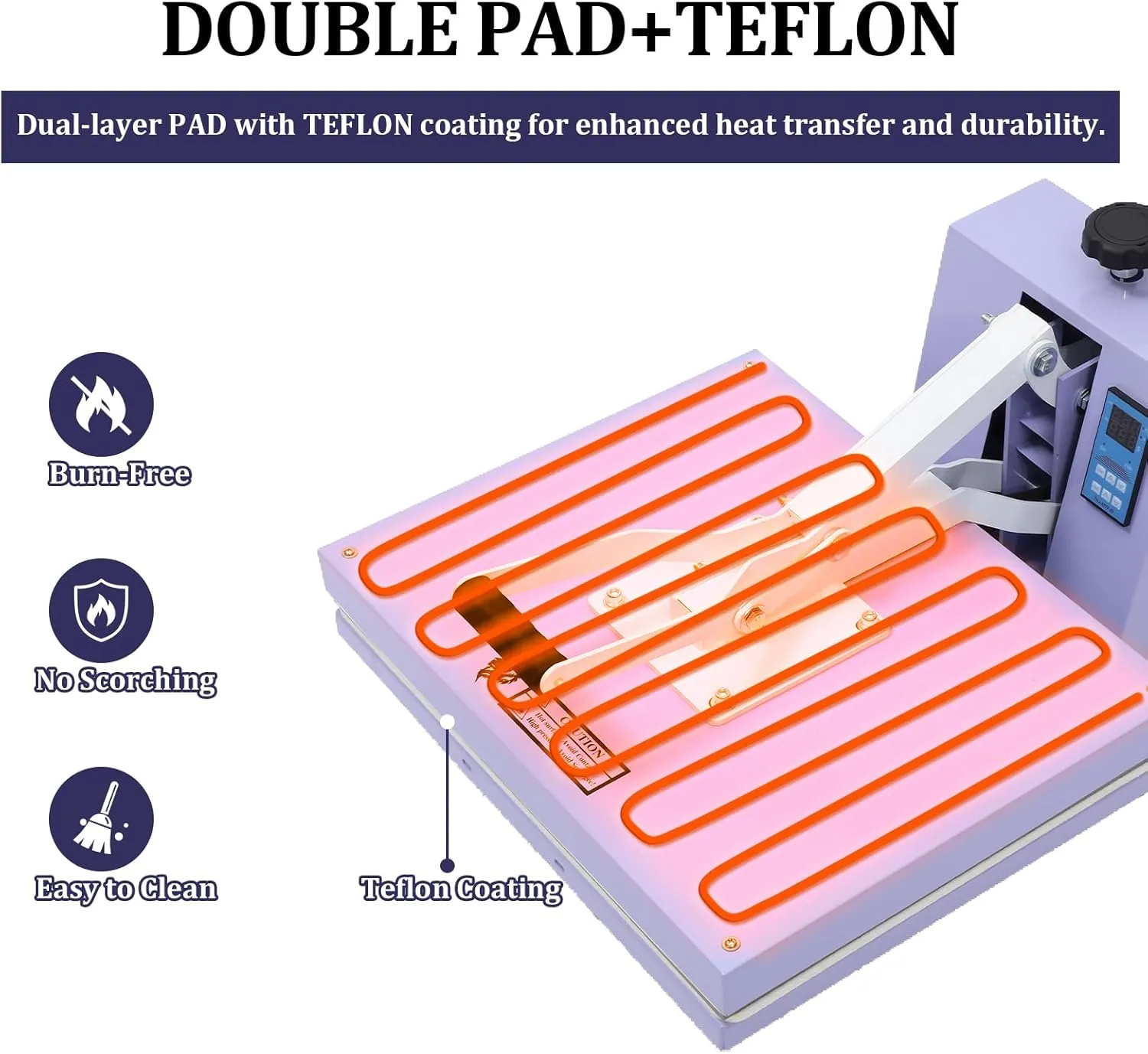 16x20 Heat Press - Professional Digital Sublimation Heat Press Machine for T-Shirts, Clothes, Canvas Bags - Adjustable Pressure, Even Heating Technology, Large Operating Panel
