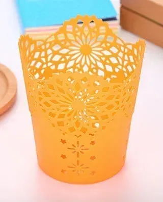 1PC Multifunctional Flower Plant Pot Makeup Brush Storage Boxes Pen Pencil Pot Holder Container Office Desk Storage Organizer