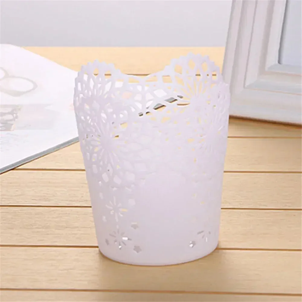 1PC Multifunctional Flower Plant Pot Makeup Brush Storage Boxes Pen Pencil Pot Holder Container Office Desk Storage Organizer