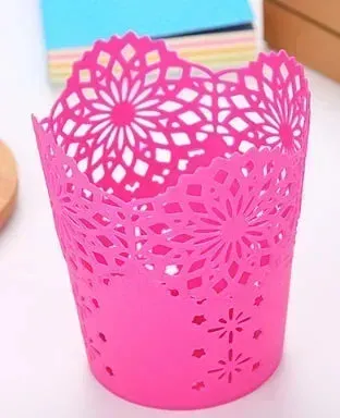 1PC Multifunctional Flower Plant Pot Makeup Brush Storage Boxes Pen Pencil Pot Holder Container Office Desk Storage Organizer