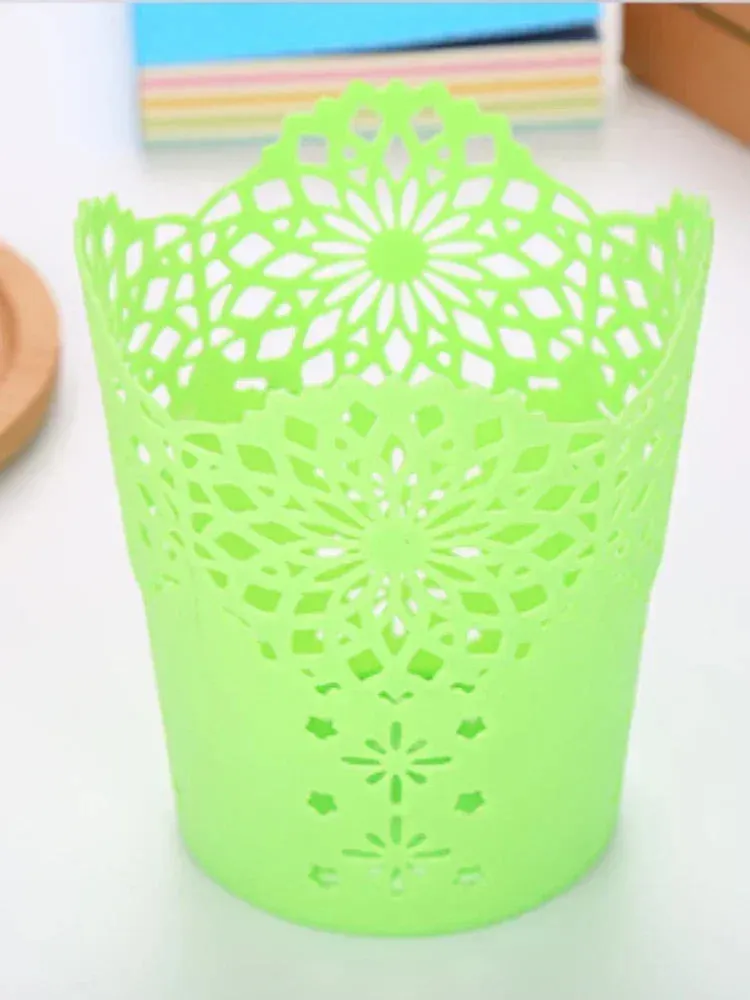 1PC Multifunctional Flower Plant Pot Makeup Brush Storage Boxes Pen Pencil Pot Holder Container Office Desk Storage Organizer