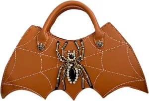 1PCS Spider Web Crossbody Bag Batwing Shoulder Bag Women's Black Batwing Handbag Shoulder Bag Spider Messenger Bag