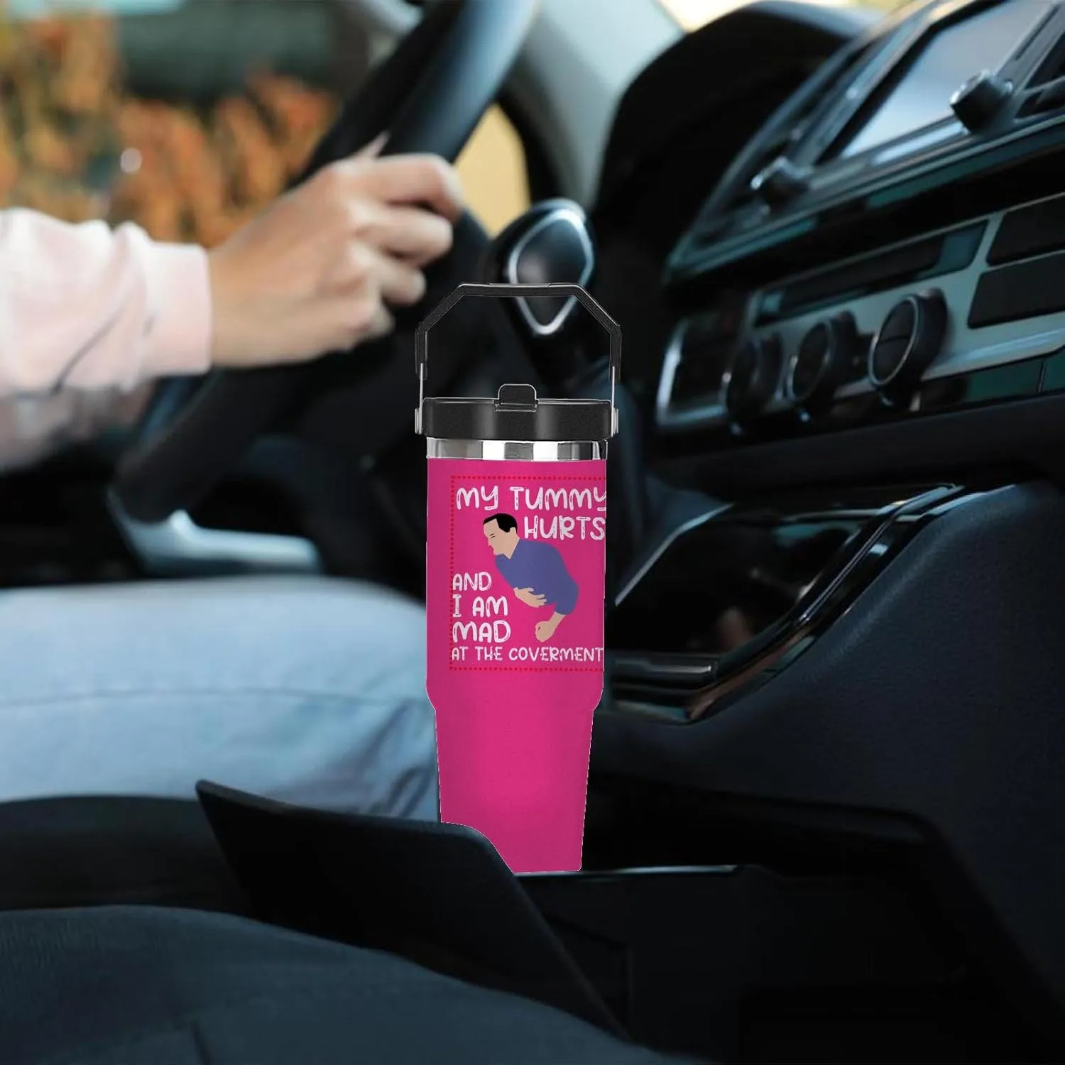 30 oz Tumbler with Lid and Straw My Tummy Hurts and I'm Mad At The Government Tumbler Personalized Tumbler Insulated Tumblers Stainless Steel Tumbler