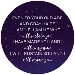 30 Pcs Stickers Even to Your Old Age and Gray Hairs I Am He, I Am He Who Will Sustain You Decals Gift Tags Vinyl Stickers Quote Decals Stickers for Water Bottles Laptop Envelope Seals Goodie Bags