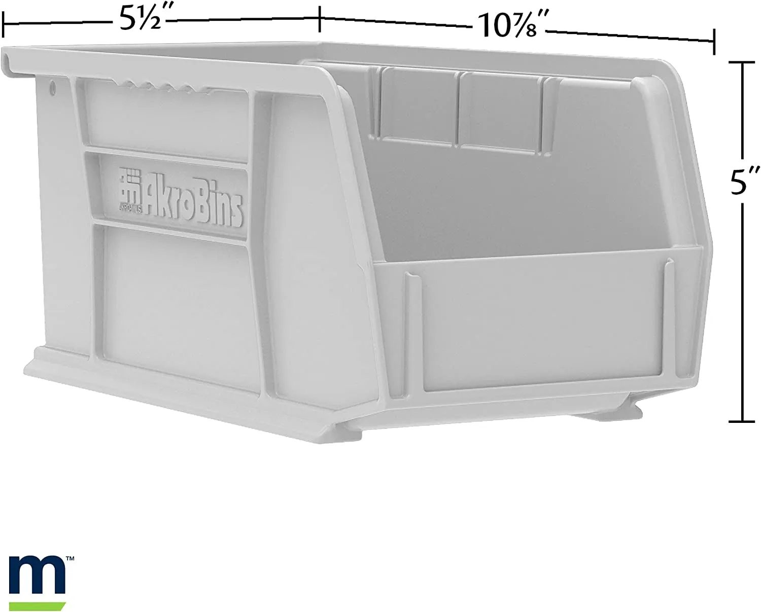 30230 Akrobins Plastic Hanging Stackable Storage Organizer Bin, 11-Inch X 5-Inch X 5-Inch, Blue, 12-Pack