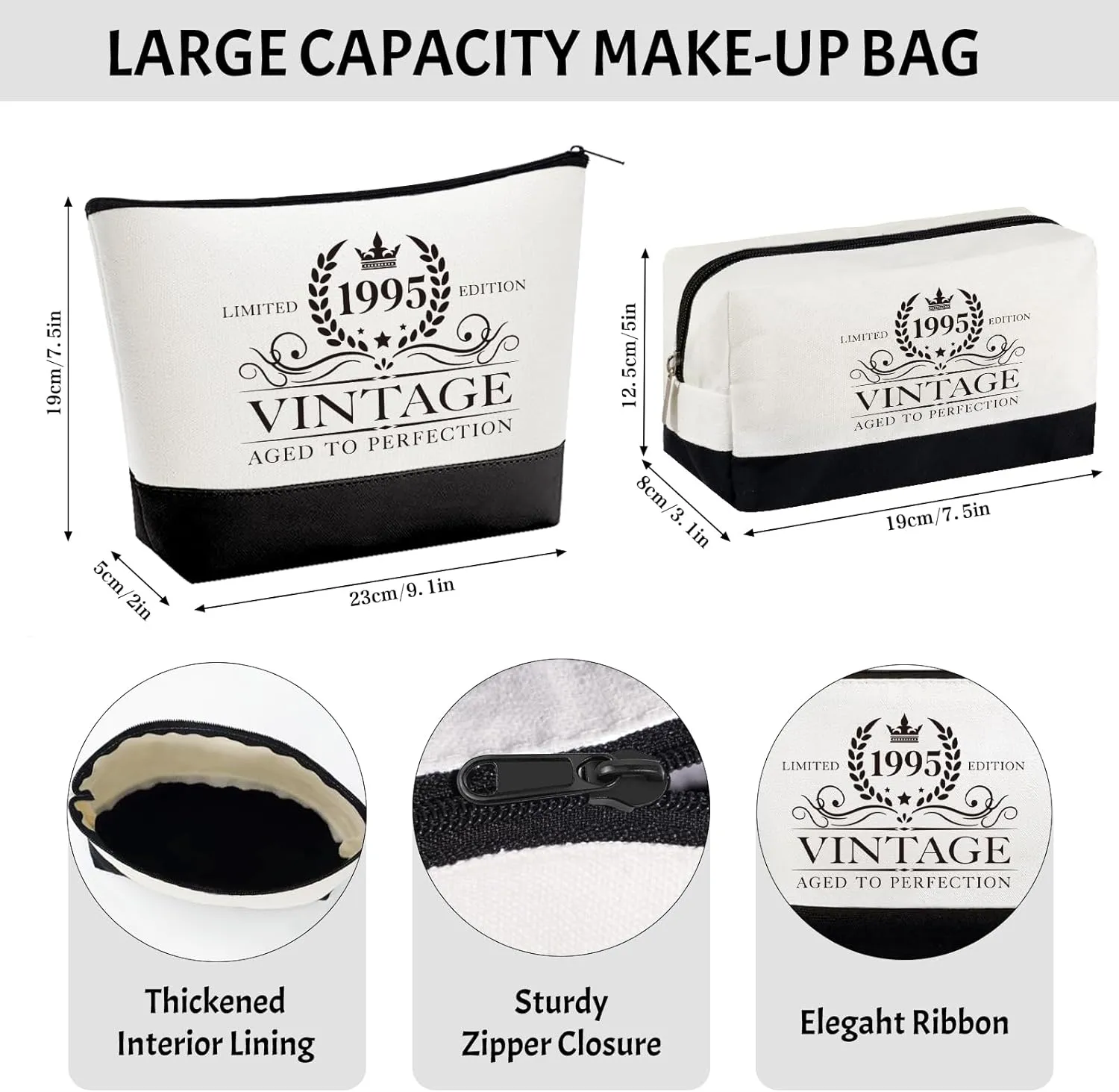 30th 40th 50th 60th Birthday Gifts for Women, Birthday Gifts for Her Mom Wife Sister Grandma, Vintage Tote Bag & Poster