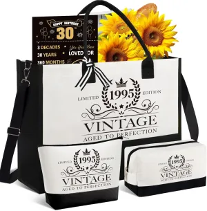 30th 40th 50th 60th Birthday Gifts for Women, Birthday Gifts for Her Mom Wife Sister Grandma, Vintage Tote Bag & Poster