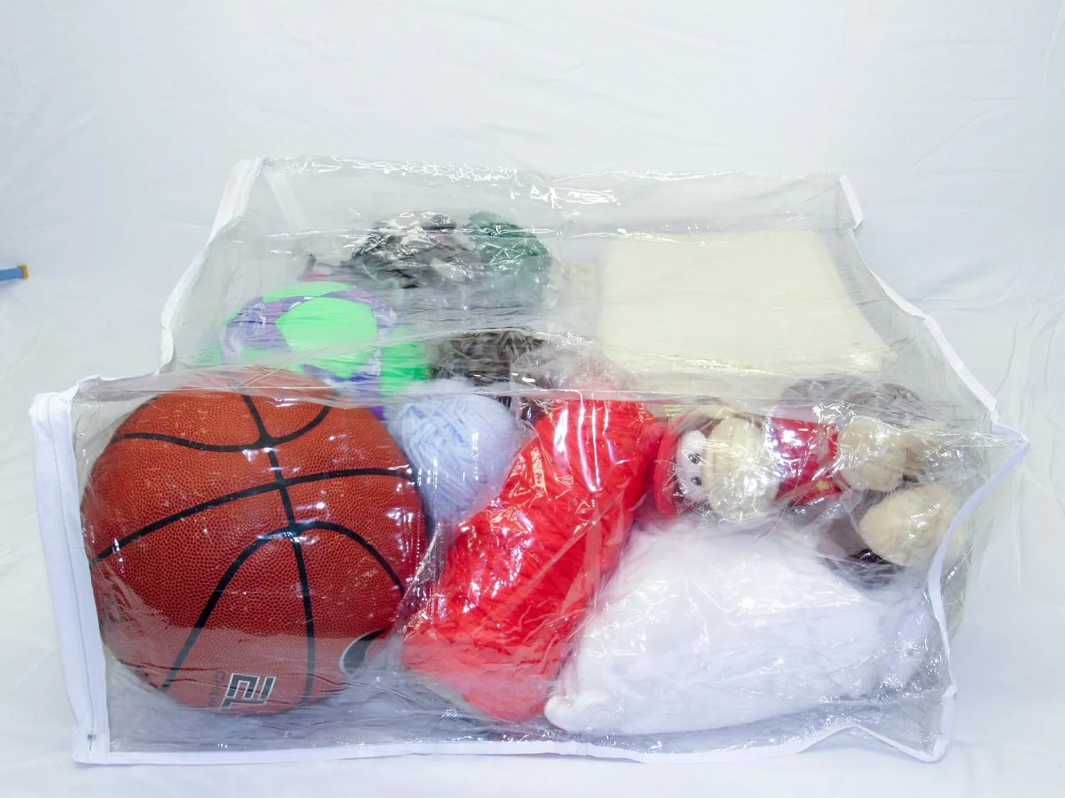 4-Pack Jumbo Heavy Duty Vinyl Zippered Square Storage Bags (Clear) for Sweaters, Blankets, Comforters, Bedding Sets and Much More! (23" x 23" x 10")