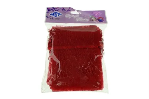 4" x 5" STRIPED SPARKLING GLITTERED Organza Favor Bags (12 Pcs)