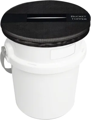 5 Gallon Bucket Lid - Multi-Purpose Convertible Cover with Access Hole for Boat Trash Can, Fishing Bucket & Bait Container - Bucket Accessories