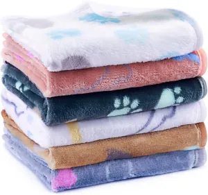 6 Pcs Washable Guinea Pig Bedding Absorbent Guinea Pig Fleece Blankets Cage Liners Reusable Pet Pee Pad Sleep Mat Pad Cover for Rabbit Rat Hamster Ferret Chinchilla Hedgehog (16"x24")