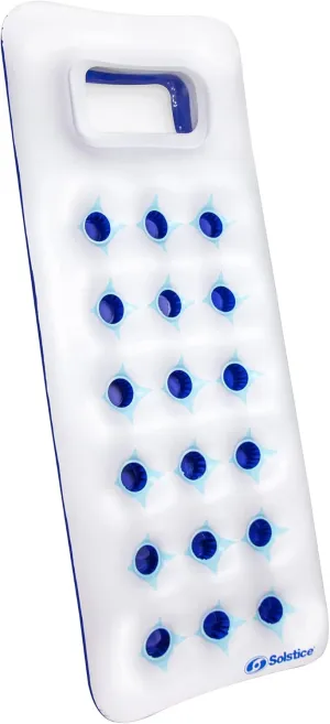 69" White and Blue Inflatable Window Lounger Mattress Pool Float