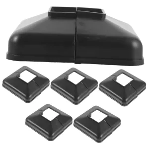 6Pcs Vinyl Fence Post Caps Decorative Post Toppers for Railing Snug Fit Slip Design for Balconies Stairs and Railings Vinyl Post Covers for Enhanced
