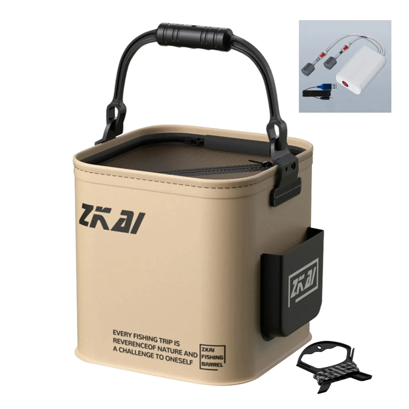 8L/13L Multifunction Folding Fishing Bucket With Ergonomic Handle Bucket Waterproof Outdoor Camping Bucket Fishing Accessories