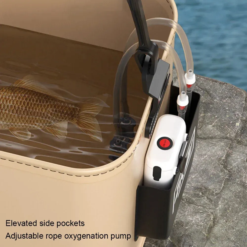 8L/13L Multifunction Folding Fishing Bucket With Ergonomic Handle Bucket Waterproof Outdoor Camping Bucket Fishing Accessories
