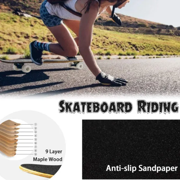 A to Z 31 inch Professional Skateboard With Grip Tape