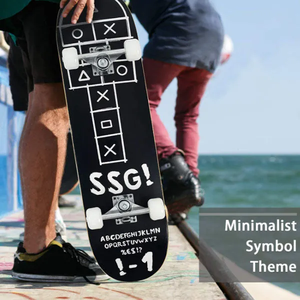A to Z 31 inch Professional Skateboard With Grip Tape