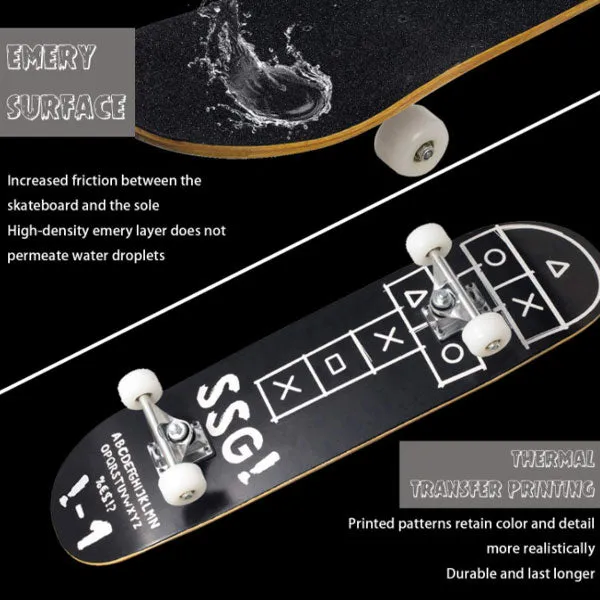 A to Z 31 inch Professional Skateboard With Grip Tape
