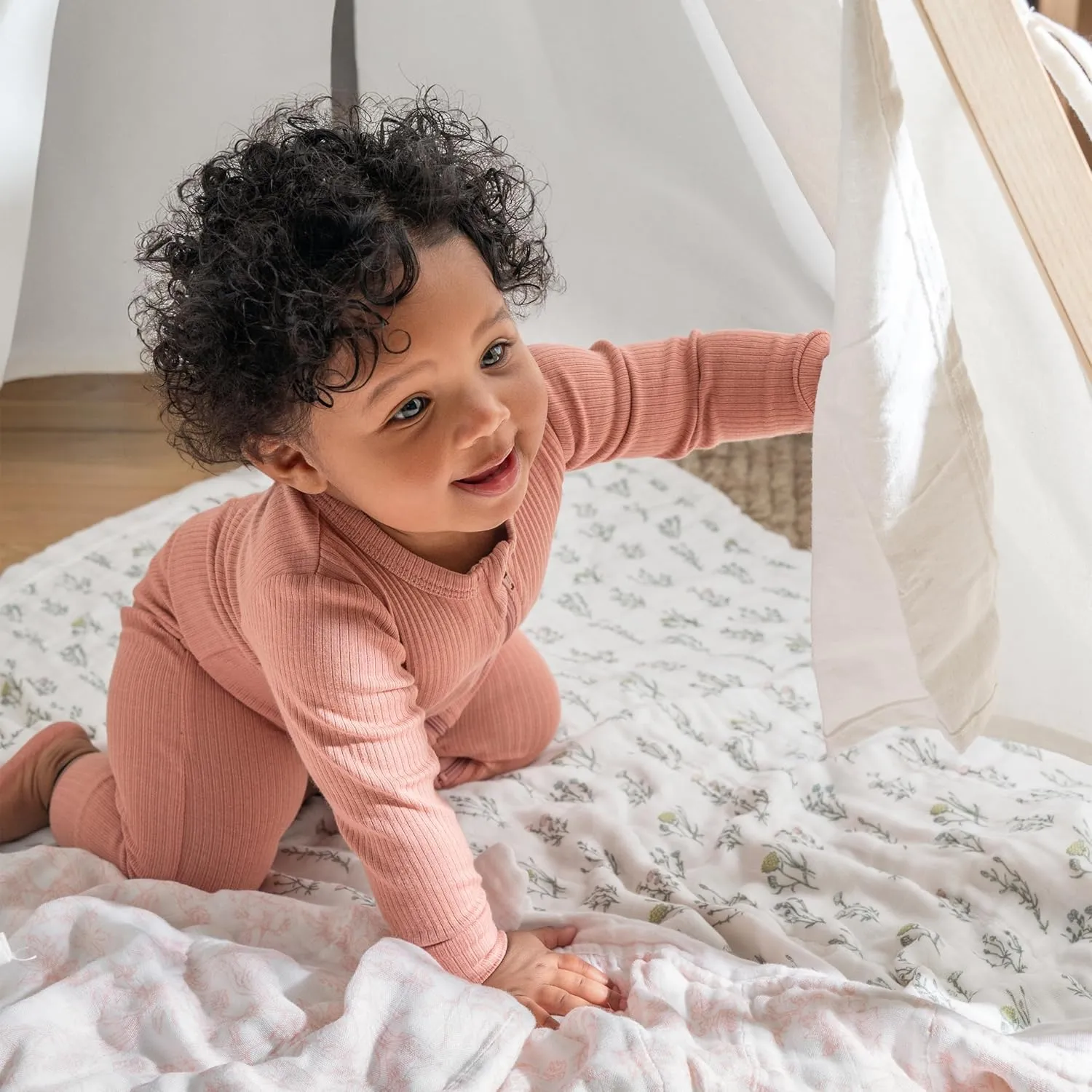 aden   anais Silky Soft Bamboo Viscose Baby Blanket, Crib Bedding for Newborn Baby and Toddler, Nursery Blanket for Boys and Girls, Baby Registry and Shower Gift, French Floral