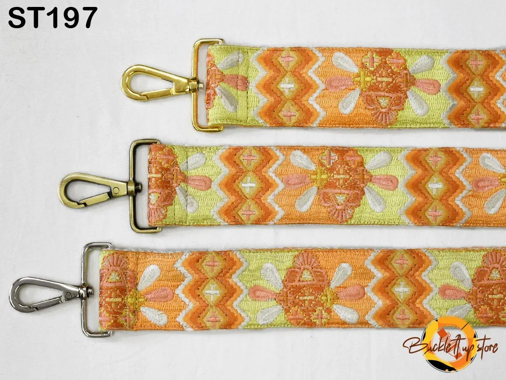 Adjustable Handbag Boho Bag Strap Embroidered Camera Strap Crossbody Strap for Purses Embroidery Replacement Guitar Strap Gift for Daughter