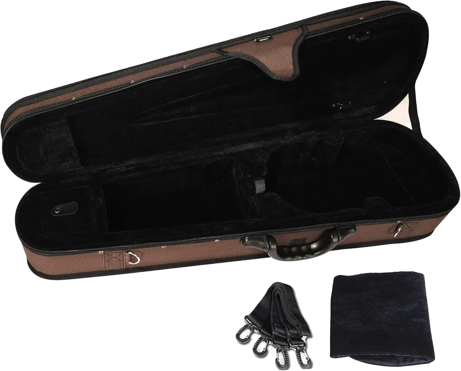 adm 4/4 Full Size Violin Hard Case Basic Professional Triangular Shape Backpack, Super Light Suspension (Brown)