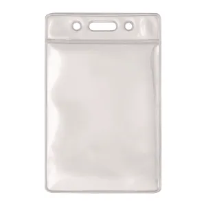Advantus ID Badge Holder, Clear, Vertical Orientation, 2.38 x 3.5 Insert, 50/Pack