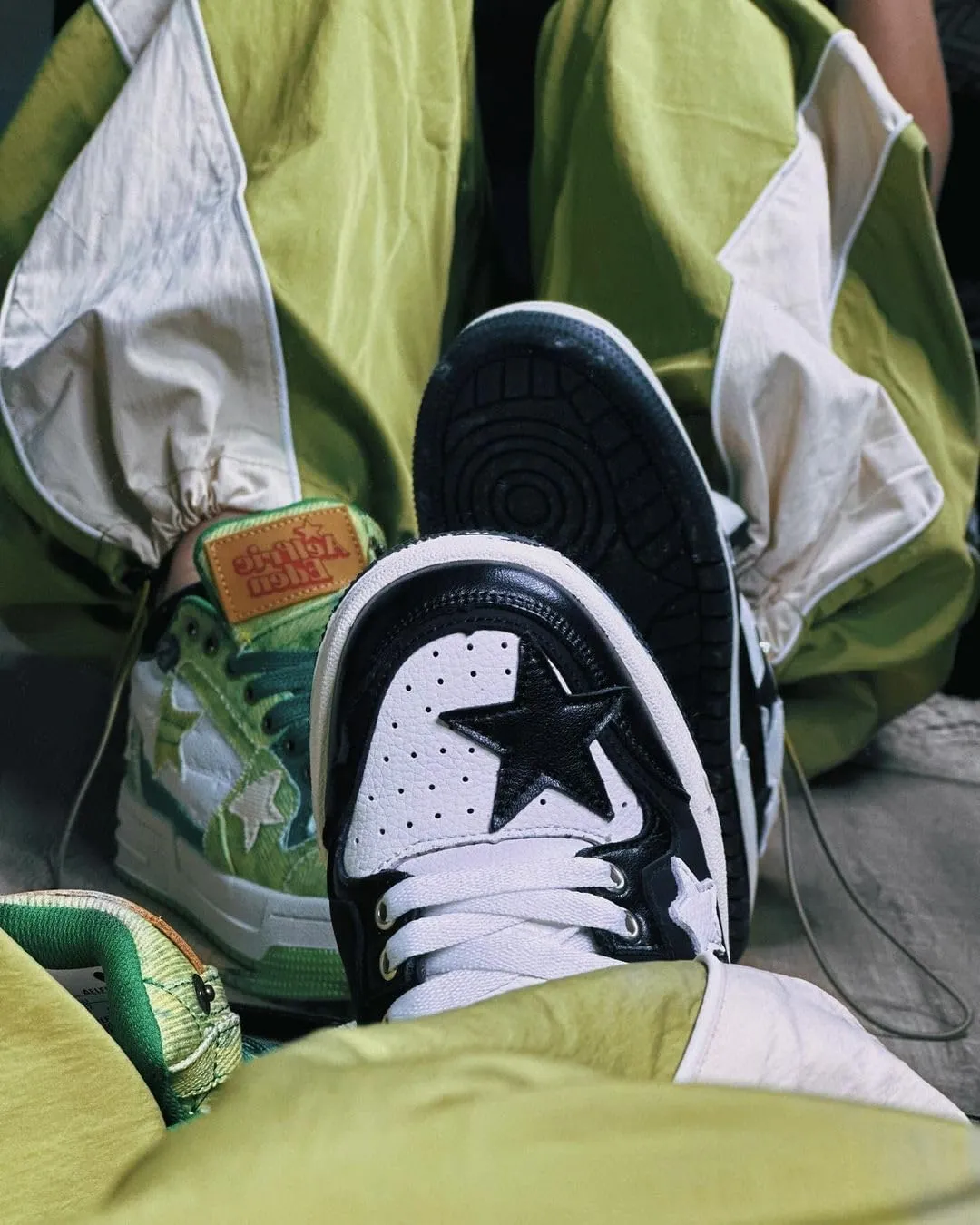 Aelfric Eden Sneakers Starry Climb Stars All-Match Skate Shoes Color Blocking Patchwork Lace-up Sneaker Comfy Walking Shoes