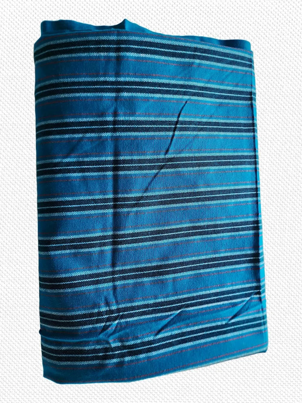 African Plaid Patterned Maasai Blanket/Shuka | Multi-Purpose Throw Blanket, Travel Blanket, Couch & Sofa Cover, Camping, Picnic & Beach Mat, Shawl & Home Décor | Multi-Color – Blue Striped.