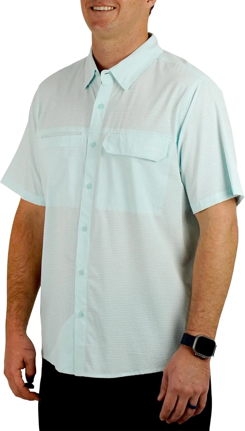 AFTCO Men's Air-O Mesh Tech SS Button-Down Shirt