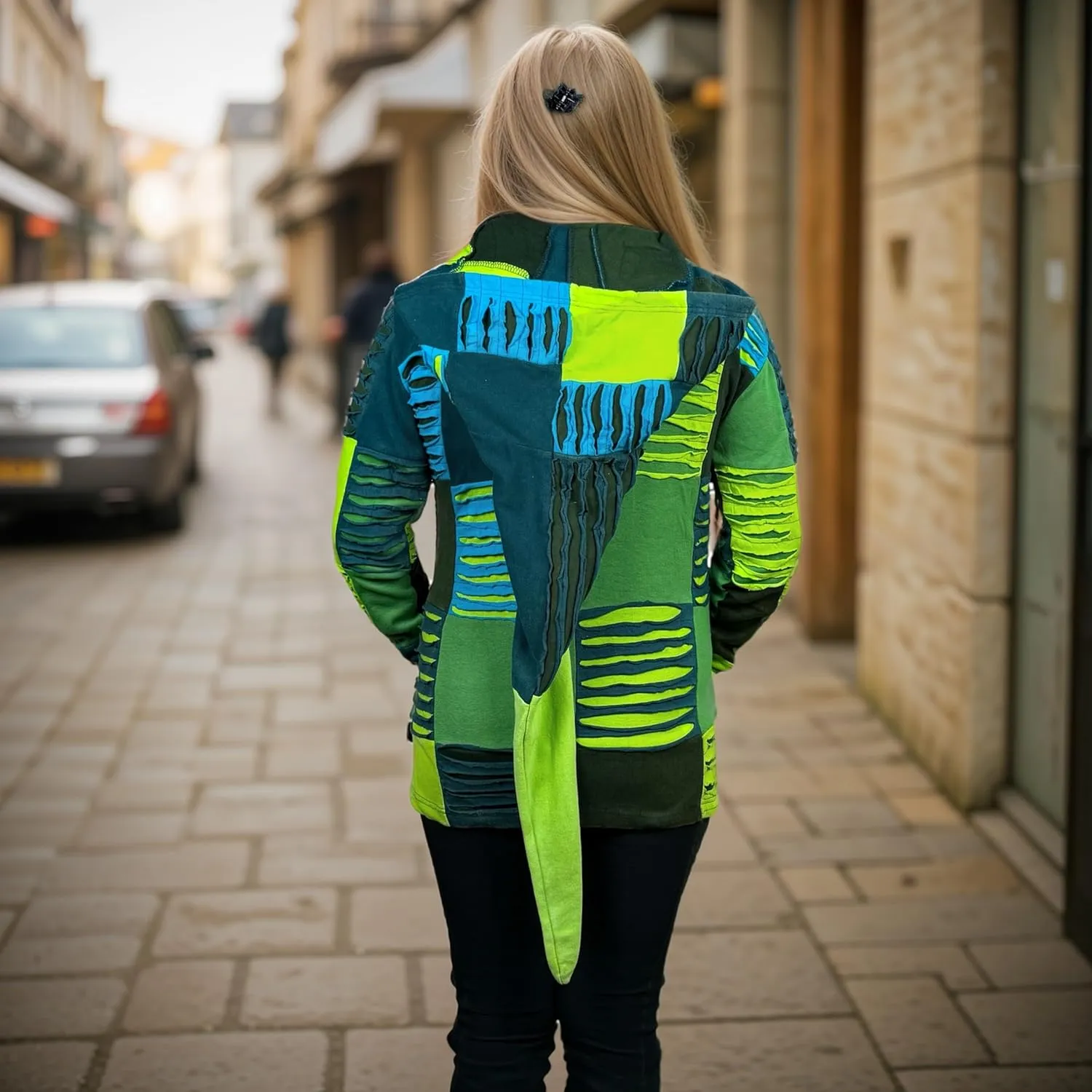 Agan Traders 2025 Summer Tie-Dye Patch Embroidered Women's Hoodie Jacket - A Free-Spirited Fashion Women's Zip-Up Hoodie