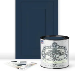 ALL-IN-ONE Paint, Durable cabinet and furniture paint. Built in primer and top coat, no sanding needed. Includes our 30 featured color card - Polo, Quart