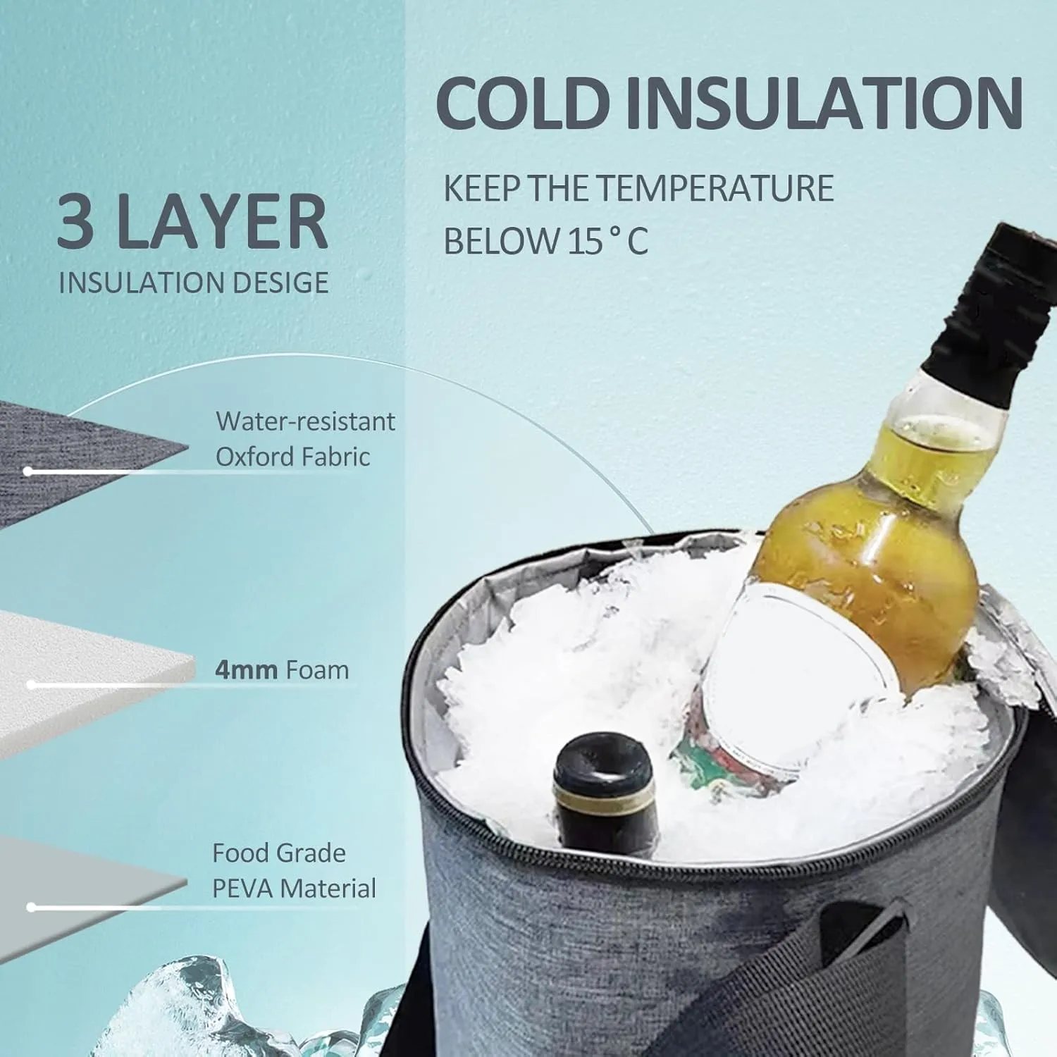 All-in-One Party Cooler Bag with Folding Design and Insulated Compartments -GETTOONE Ideal for Tailgating and Outdoor Events!