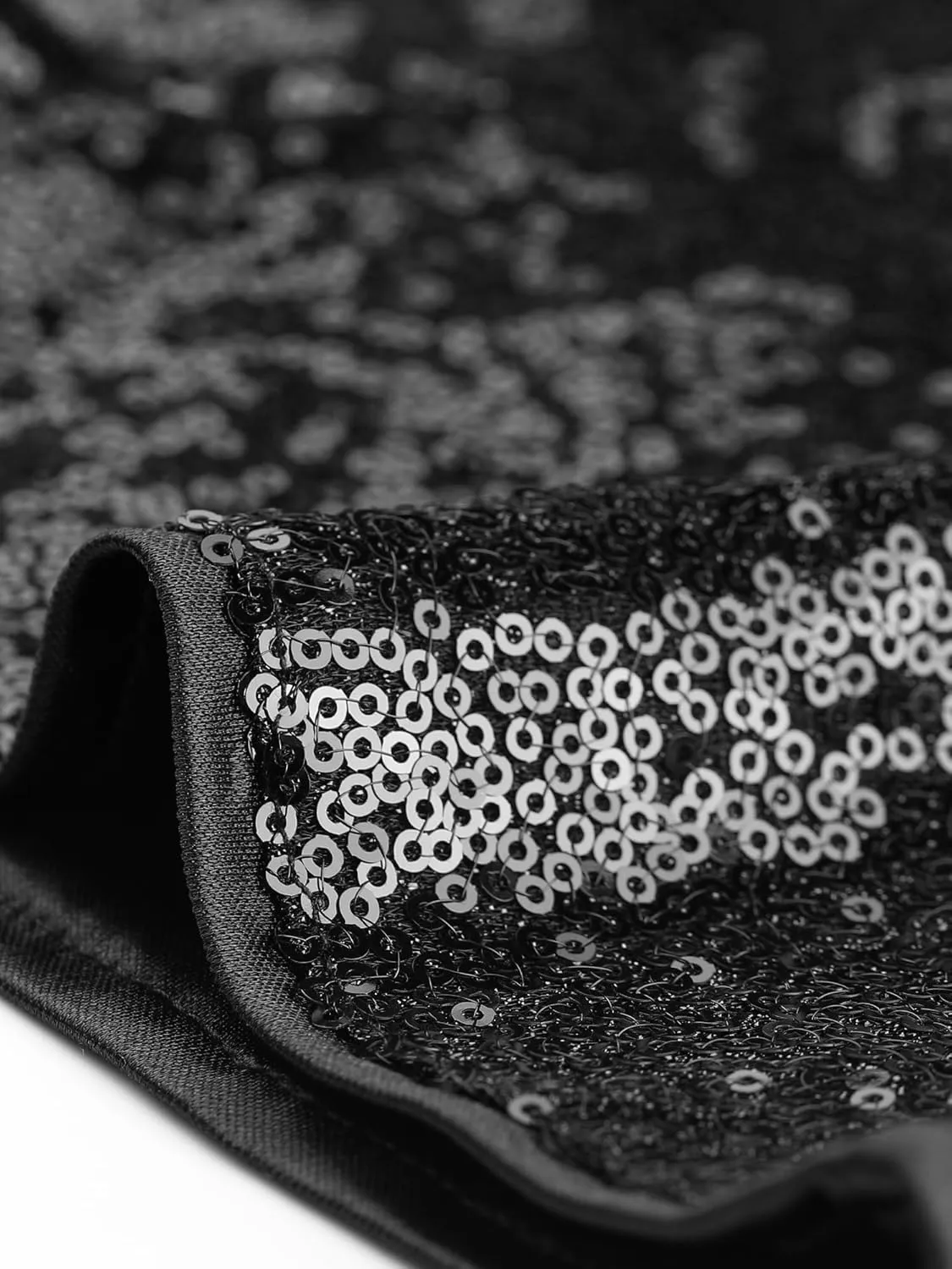 Allegra K Sequin Shorts for Women's Midrise Solid Zipper Elastic Waist Sparkle Cocktail Night Out Shorts