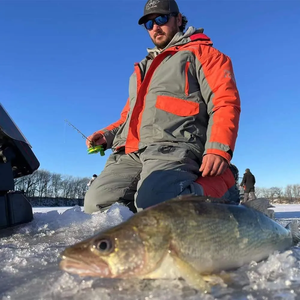 Aurora Series Ice Fishing Suit with Floatation, Insulated Waterproof Bibs and Jacket for Ice Fishing