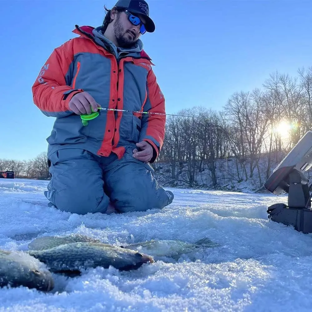 Aurora Series Ice Fishing Suit with Floatation, Insulated Waterproof Bibs and Jacket for Ice Fishing