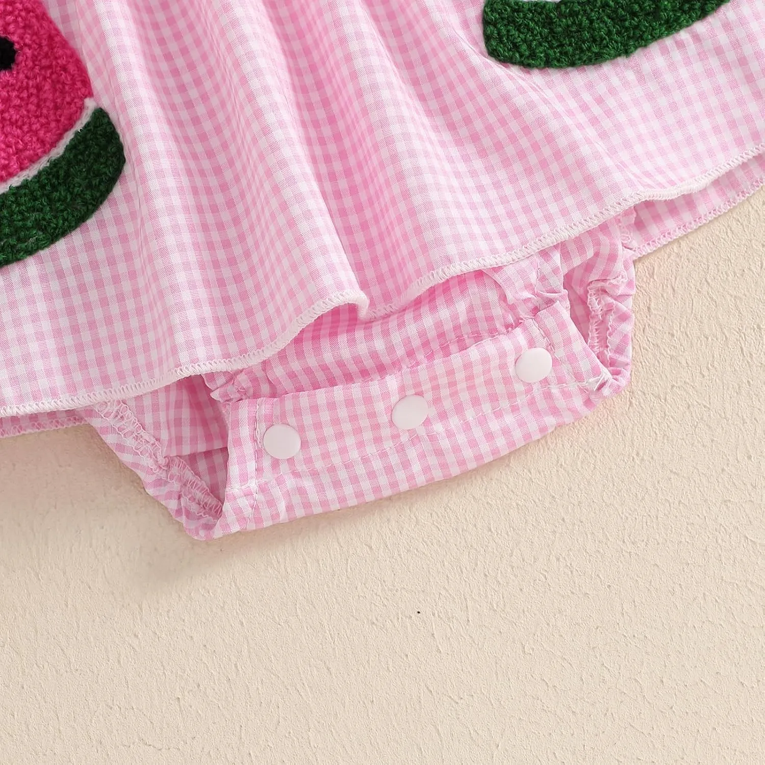 Baby Bodysuit Dress Girl Summer Dress Ruffle Fruit Clothes Shirred Smocked Infant Rompers Plaid Boho Dress Outfits