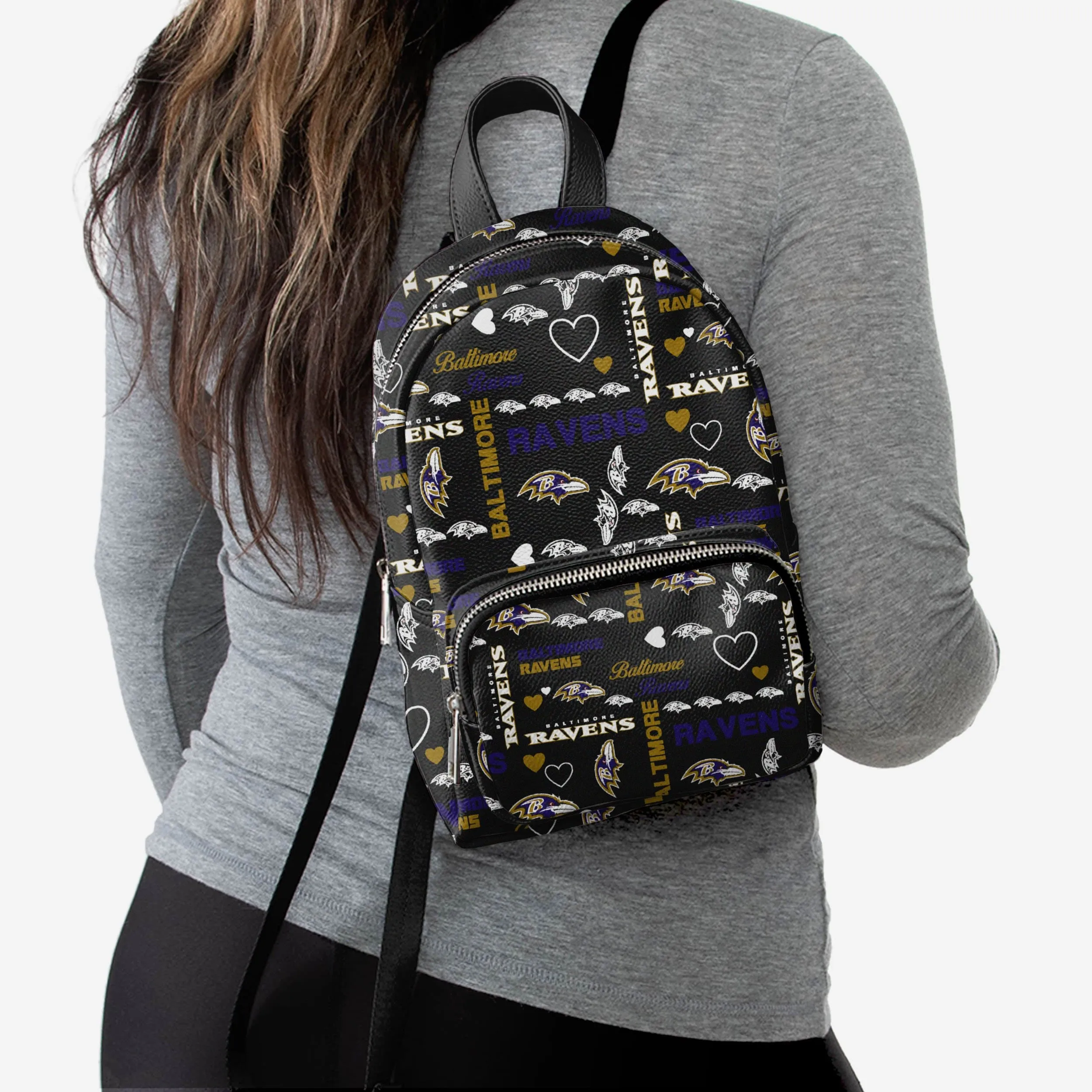 Baltimore Ravens Logo Love Mini Backpack