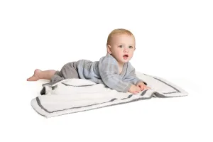 Barefoot Dreams CozyChic Ultra Lite Plaid Baby Bundle, 4 Pcs, Dove Gray, 12-18m