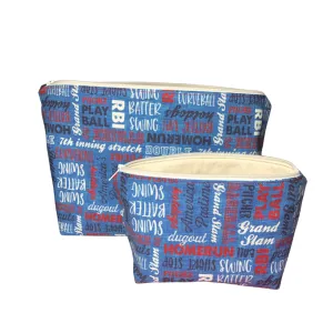 Baseball Makeup Bag Set, Subway Pattern