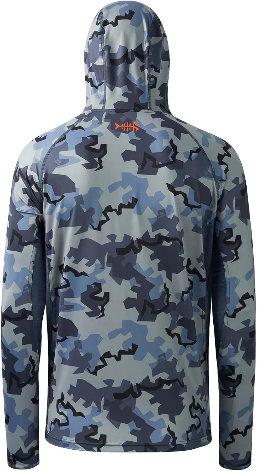 BASSDASH UPF 50  Men’s Hunting Shirts with Mask Long Sleeve Camo Fishing Hoodie