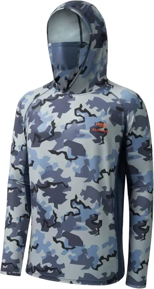 BASSDASH UPF 50  Men’s Hunting Shirts with Mask Long Sleeve Camo Fishing Hoodie
